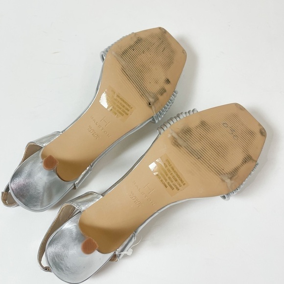 H HALSTON Hong Kong Sling Back Strappy Heel Sandals size 7 1/2 - Picture 7 of 8